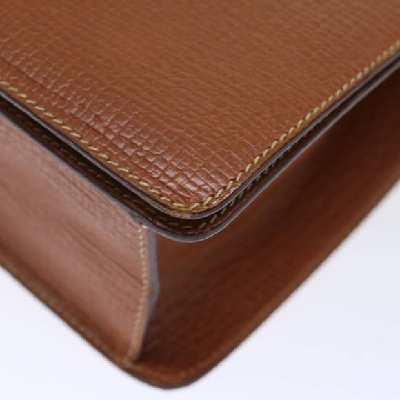 LOEWE Hand Bag Leather Brown Auth 71590 - Picture 14 of 16